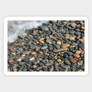 More magic from Lake Michigan.  Lake Michigan Stones and water. Sticker